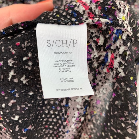 Cabi Black Paris Sheer Button Up Blouse #3249 S - Picture 4 of 5